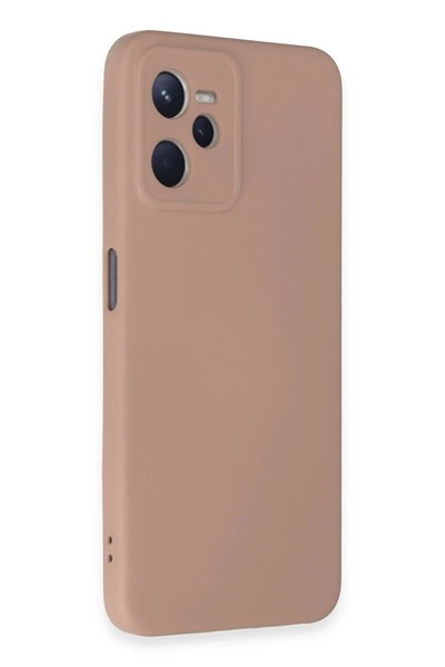 Mey İthalat®  Realme C35 Kılıf Nano içi Kadife Silikon - Pudra