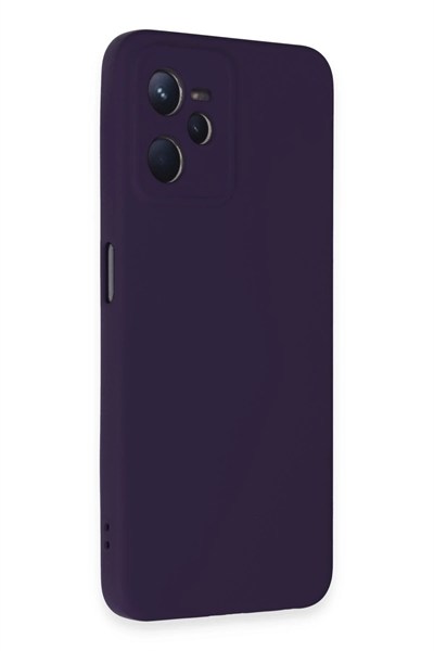 Mey İthalat®  Realme C35 Kılıf Nano içi Kadife Silikon - Mor
