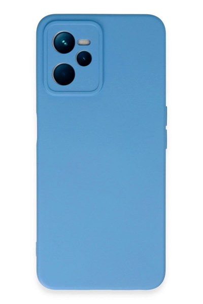 Mey İthalat®  Realme C35 Kılıf Nano içi Kadife Silikon - Mavi
