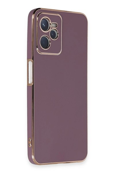 Mey İthalat®  Realme C35 Kılıf Volet Silikon - Mor