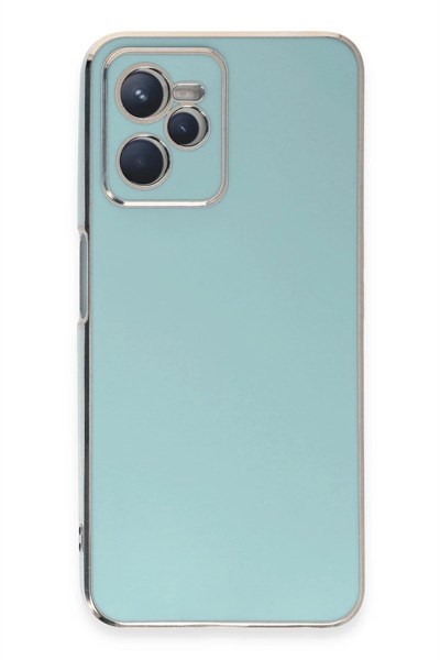 Mey İthalat®  Realme C35 Kılıf Volet Silikon - Açık Yeşil