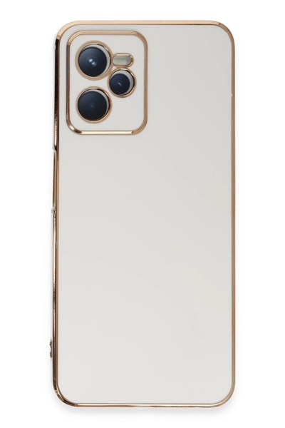Mey İthalat®  Realme C35 Kılıf Volet Silikon - Beyaz