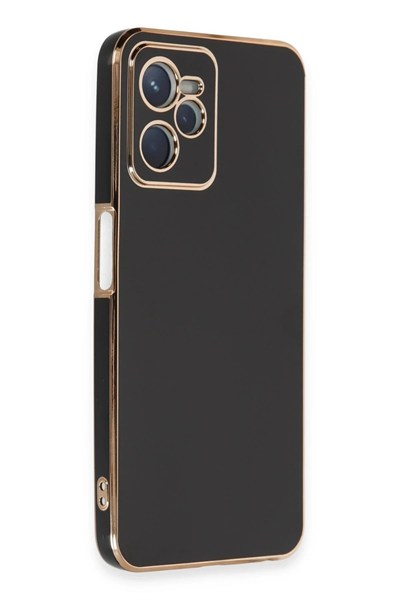 Mey İthalat®  Realme C35 Kılıf Volet Silikon - Siyah