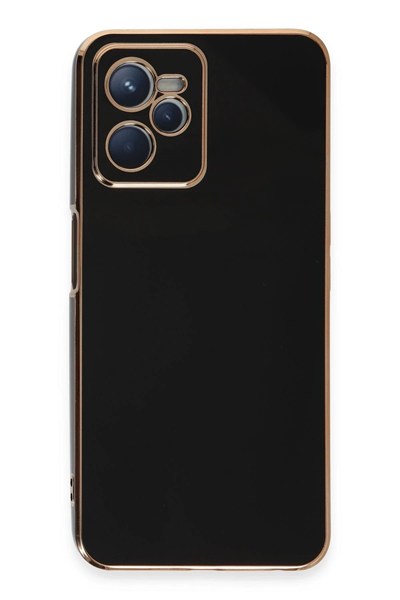 Mey İthalat®  Realme C35 Kılıf Volet Silikon - Siyah