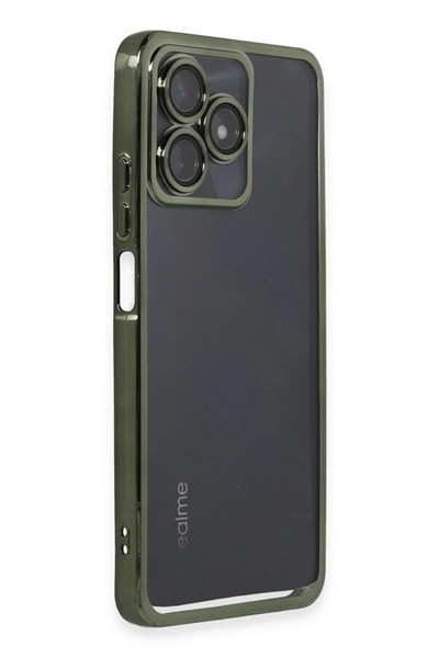 Mey İthalat®  Realme C53 Kılıf  Lensli Silikon - Yeşil