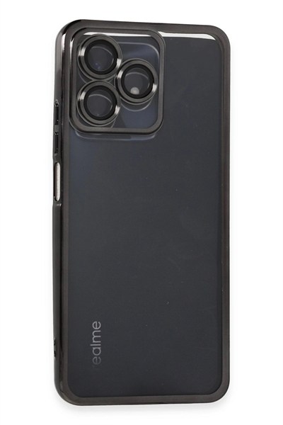 Mey İthalat®  Realme C53 Kılıf  Lensli Silikon - Siyah