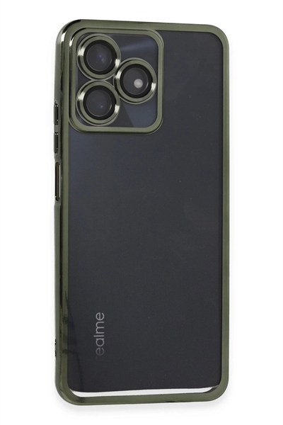 Mey İthalat®  Realme C53 Kılıf  Lensli Silikon - Yeşil