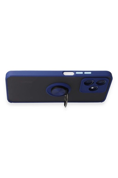 Mey İthalat®  Realme C53 Kılıf Montreal Yüzüklü Silikon Kapak - Lacivert