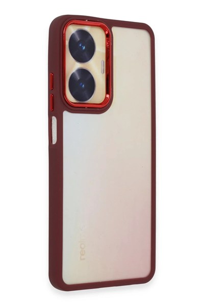 Mey İthalat®  Realme C55 Kılıf Dora Kapak - Kırmızı