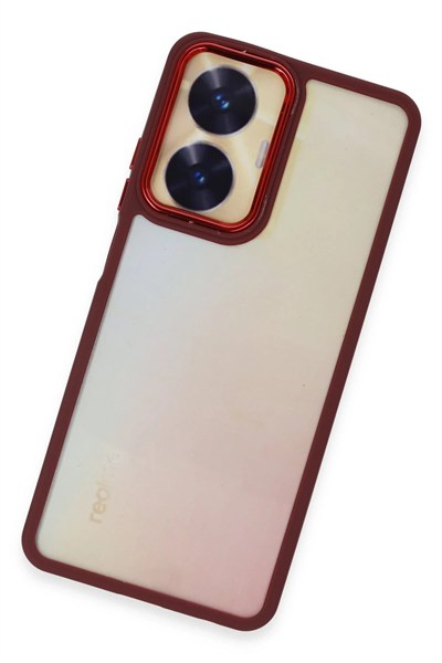 Mey İthalat®  Realme C55 Kılıf Dora Kapak - Kırmızı
