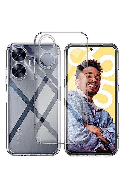 Mey İthalat®  Realme C55 Kılıf Lüx Şeffaf Silikon