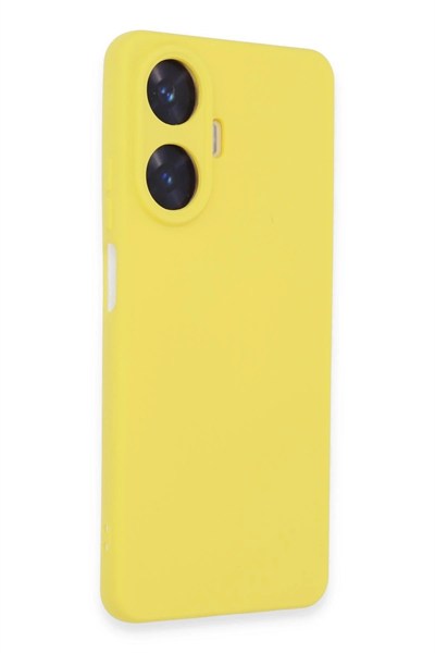 Mey İthalat®  Realme C55 Kılıf Nano içi Kadife Silikon - Sarı