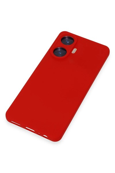 Mey İthalat®  Realme C55 Kılıf Nano içi Kadife Silikon - Kırmızı