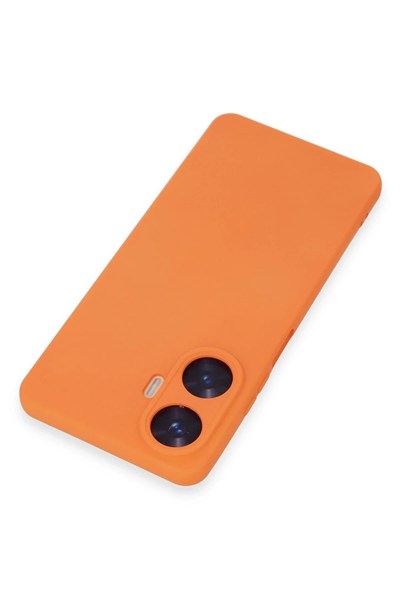 Mey İthalat®  Realme C55 Kılıf Nano içi Kadife Silikon - Turuncu