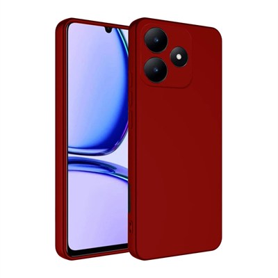 Mey İthalat®  Realme C61 Kılıf First Silikon - Kırmızı