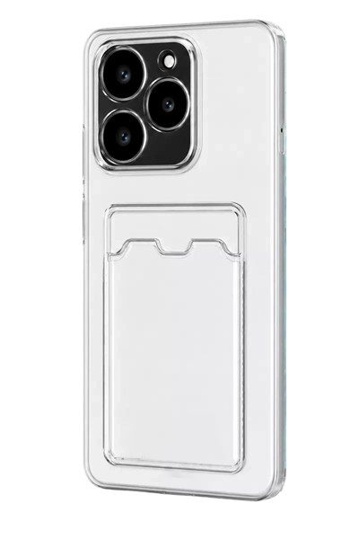 Mey İthalat®  Realme C61 Kılıf Kart Şeffaf Silikon - Şeffaf