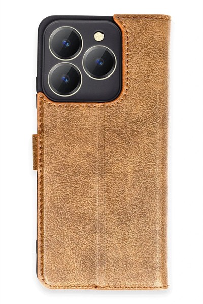 Mey İthalat®  Realme C63 Kılıf Trend S Plus Kapaklı Kılıf - Taba