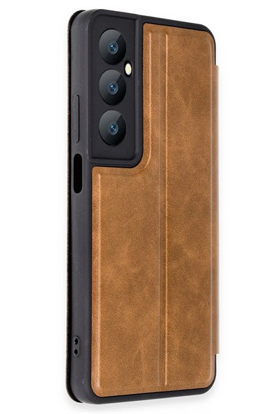 Mey İthalat®  Realme C65 Kılıf Flip Cover - Taba
