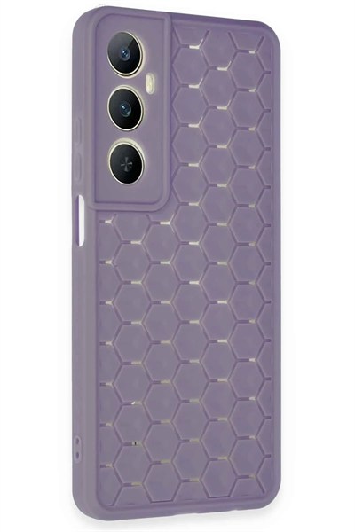 Mey İthalat®  Realme C65 Kılıf Petek Silikon Kapak - Lila