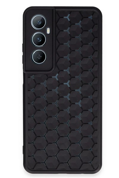 Mey İthalat®  Realme C65 Kılıf Petek Silikon Kapak - Siyah