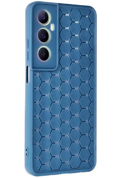 Mey İthalat®  Realme C65 Kılıf Petek Silikon Kapak - Mavi