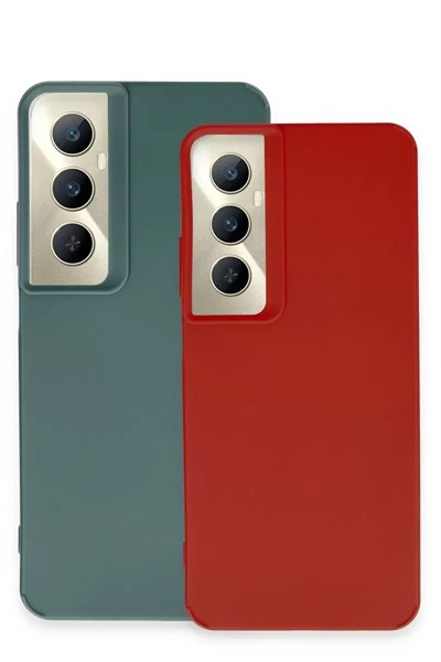 Mey İthalat®  Realme C65 Kılıf Petro Silikon - Koyu Yeşil
