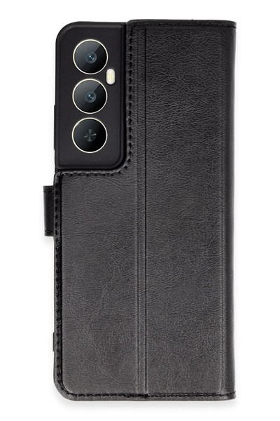 Mey İthalat®  Realme C65 Kılıf Trend S Plus Kapaklı Kılıf - Siyah