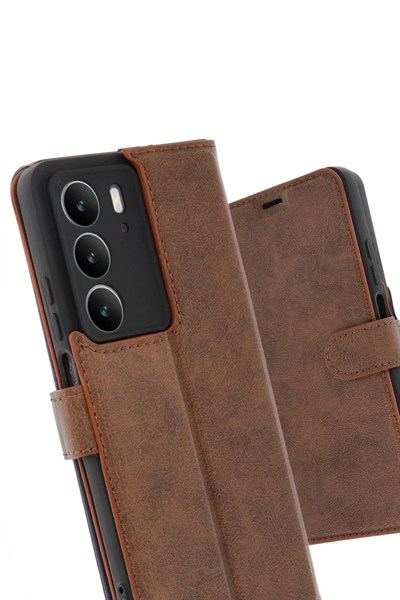 Mey İthalat®  Realme C75 4G Trend S Plus Kapaklı Kılıf - Taba