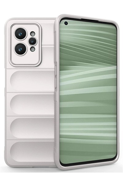 Mey İthalat®  Realme GT2 Pro 5G Kılıf Optimum Silikon - Krem