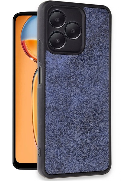 Mey İthalat®  Realme Note 50 4G Kılıf Aras Deri Kapak - Lacivert