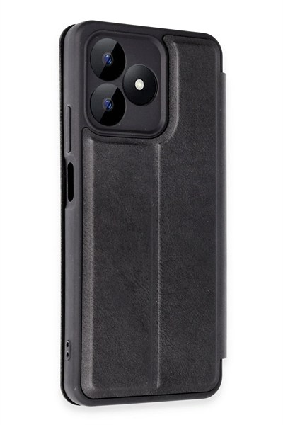 Mey İthalat®  Realme Note 50 4G Kılıf Flip Cover - Siyah