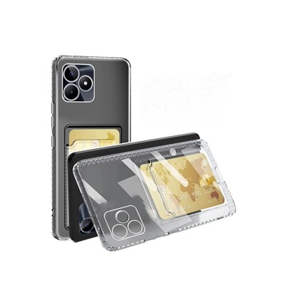 Mey İthalat®  Realme Note 50 4G Kılıf Kart Şeffaf Silikon - Şeffaf