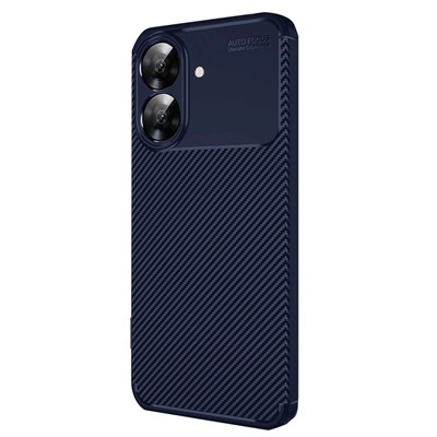 Mey İthalat®  Realme Note 60 Kılıf Auto Focus Karbon Kapak - Lacivert