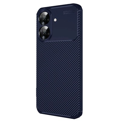 Mey İthalat®  Realme Note 60 Kılıf Auto Focus Karbon Kapak - Lacivert