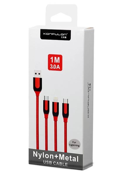 Mey İthalat®  S51 Lightning Kablo iphone Uyumlu 1M 3A - Siyah