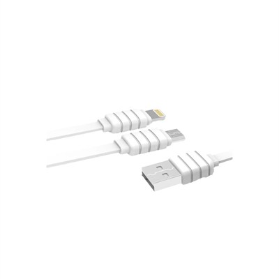 Mey İthalat®  S56 2in1 (Lightning-Micro USB) Kablo 1.2M 2.1A