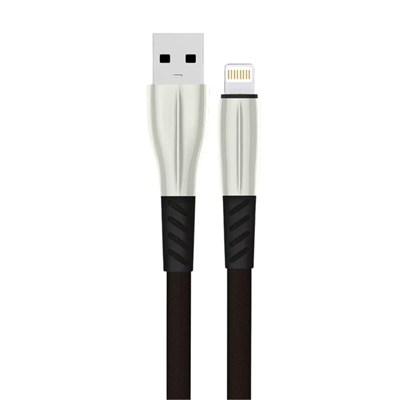 Mey İthalat®  S89 Metal Uçlu Lightning Kablo iphone Uyumlu 1M 2.4A - Siyah