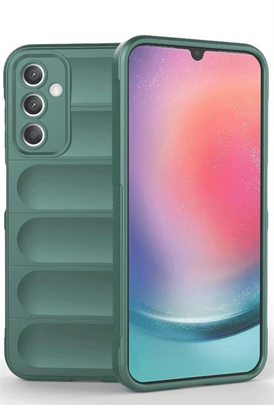 Mey İthalat®  Samsung A36 Kılıf Optimum Silikon - Koyu Yeşil