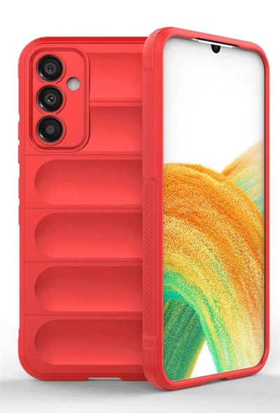 Mey İthalat®  Samsung A36 Kılıf Optimum Silikon - Kırmızı