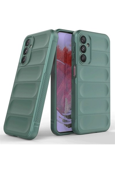 Mey İthalat®  Samsung A36 Kılıf Optimum Silikon - Koyu Yeşil