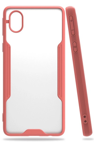 Mey İthalat®  Samsung Galaxy A01 Core Kılıf Platin Silikon - Pembe