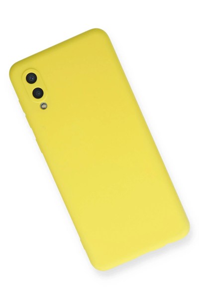 Mey İthalat®  Samsung Galaxy A02 Kılıf Nano içi Kadife Silikon - Sarı