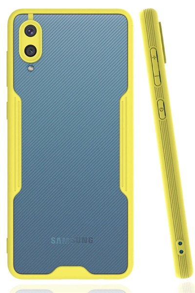 Mey İthalat®  Samsung Galaxy A02 Kılıf Platin Silikon - Sarı