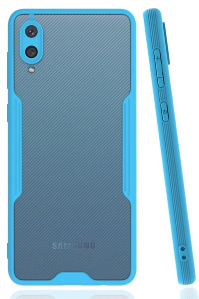 Mey İthalat®  Samsung Galaxy A02 Kılıf Platin Silikon - Mavi