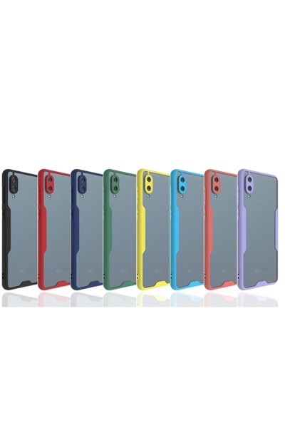 Mey İthalat®  Samsung Galaxy A02 Kılıf Platin Silikon - Kırmızı