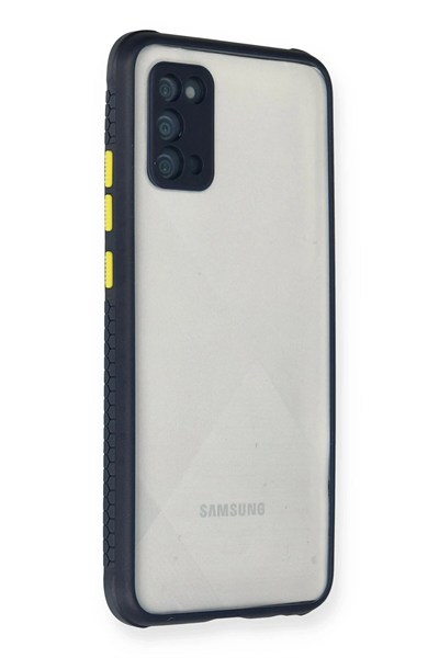 Mey İthalat®  Samsung Galaxy A02S Kılıf Miami Şeffaf Silikon - Lacivert