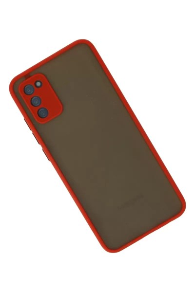 Mey İthalat®  Samsung Galaxy A02S Kılıf Montreal Silikon Kapak - Kırmızı