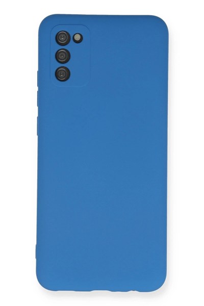 Mey İthalat®  Samsung Galaxy A02S Kılıf Nano içi Kadife Silikon - Mavi