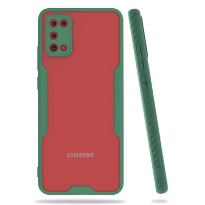 Mey İthalat®  Samsung Galaxy A02S Kılıf Platin Silikon - Yeşil