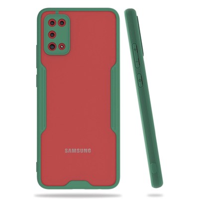 Mey İthalat®  Samsung Galaxy A02S Kılıf Platin Silikon - Yeşil